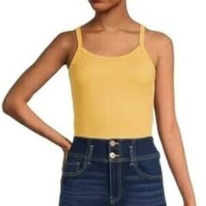 No Boundaries Mustard Yellow Fitted Tank Top